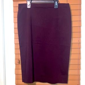 New York Clothing Company Burgundy Red Pull-on Pencil Skirt